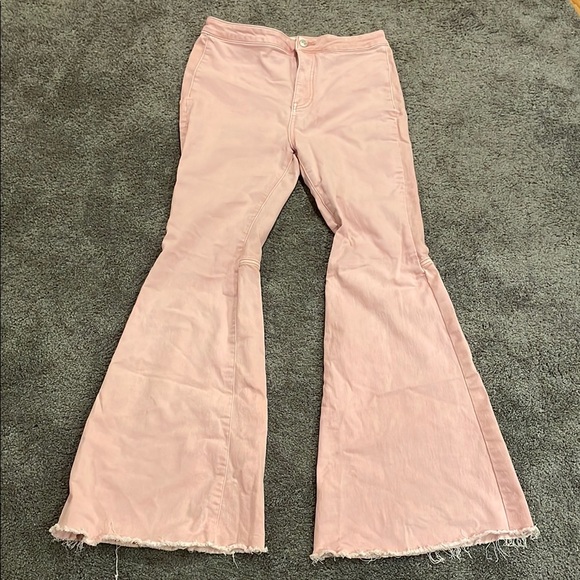 We The Free Denim - We The Free Free People light pink extra wide leg jeans size 29